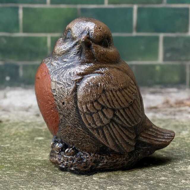 Realistic Stone Bird Statue Concrete Sparrow Sculpture For Garden Handmade Cement Songbird Figurine Rustic Outdoor Wildlife Decoration Gift - image 1