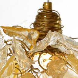 Ceiling Light Fixtures With Flowers & Leaves At Gold Clear Color - thumbnail 2