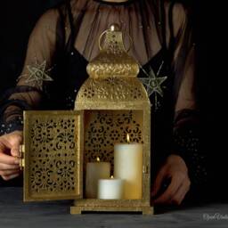 Gift Morocco Decor Large Lantern Centerpiece, Floor Lamp, Table Lantern, Bedside Oriental - thumbnail 2