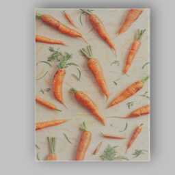 Rustic Carrot Vegetable Repeat Pattern Canvas Wall Art Print Decor Picture Ready To Hang - thumbnail 1