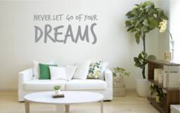 Never Let Go Of Your Dreams Wall Decal Motivation Quote Decor Sticker Art Vinyl Good Hose/Home Decoration Gift Idea - thumbnail 1