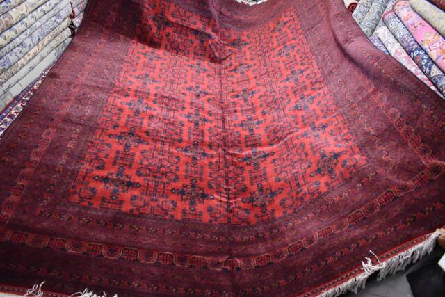 Afghan Rugs, Custom Size, Beautiful Handmade Oriental Rug, Turkmen Bukhara Area, Large Turkoman Rug, Tribal Rug - image 1