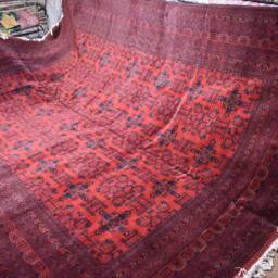 Afghan Rugs, Custom Size, Beautiful Handmade Oriental Rug, Turkmen Bukhara Area, Large Turkoman Rug, Tribal Rug - thumbnail 2