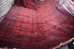 Afghan Rugs, Custom Size, Beautiful Handmade Oriental Rug, Turkmen Bukhara Area, Large Turkoman Rug, Tribal Rug - thumbnail 1