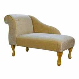 Caramel Slub Chaise Longue - Handmade in Britain - thumbnail 2