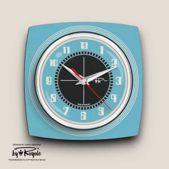 Mid- Century Atomic Wall Clock - Available in 8 Colours - image 1