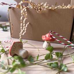 Ceramic Mushroom Ornaments, Christmas Tree Decorations, Decorations - thumbnail 3