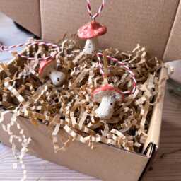 Ceramic Mushroom Ornaments, Christmas Tree Decorations, Decorations - thumbnail 2