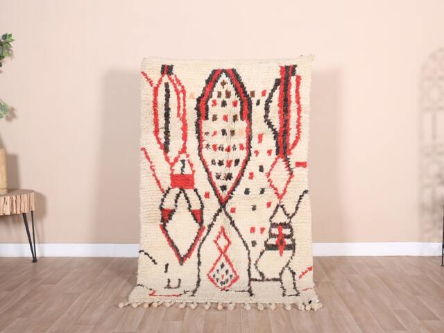 Vintage Boujaad Rug, Authentic Moroccan Rug 3x5 Ft - image 1