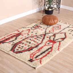 Vintage Boujaad Rug, Authentic Moroccan Rug 3x5 Ft - thumbnail 3