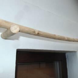 Rustic Driftwood Curtain Rod, Reclaimed Wood Window Treatment - thumbnail 4