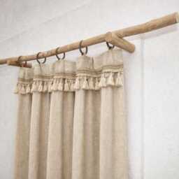 Rustic Driftwood Curtain Rod, Reclaimed Wood Window Treatment