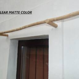 Rustic Driftwood Curtain Rod, Reclaimed Wood Window Treatment - thumbnail 3
