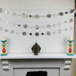 star Snowflake Metal Decoration Hanging - Xmas Boho Festive Party Nomads Wales - thumbnail 1