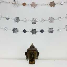 star Snowflake Metal Decoration Hanging - Xmas Boho Festive Party Nomads Wales - thumbnail 2