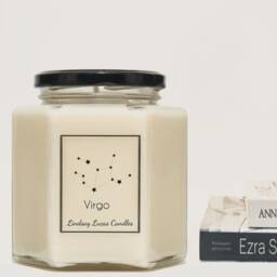 Virgo Star Sign Scented Candle, Zodiac Constellation Astrology Gift, Horoscope Birthday Candles Astronomy - thumbnail 2