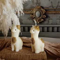 Alpaca Candle Handcrafted Soy & Beeswax Blend, Eco-Friendly Decor - thumbnail 4