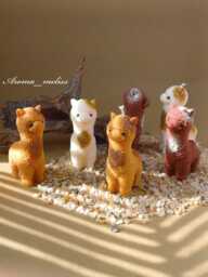 Alpaca Candle Handcrafted Soy & Beeswax Blend, Eco-Friendly Decor - thumbnail 1