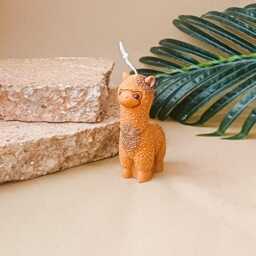 Alpaca Candle Handcrafted Soy & Beeswax Blend, Eco-Friendly Decor - thumbnail 3