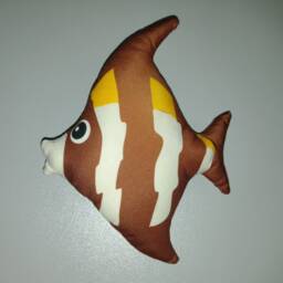 Hand Printed Fish Wall Art, Under The Sea Nursery Decor, Neutral Baby Room - thumbnail 2