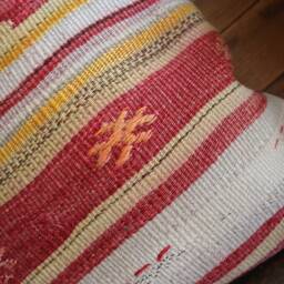 50cm - 20In Vintage Kilim Pillow Cover Handwoven - Large Medium Square Cushion Sofa - thumbnail 3