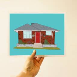 Custom House Art Print, Portrait, Mother's Day Gift, Father's First Home, House Warming Gift - thumbnail 3