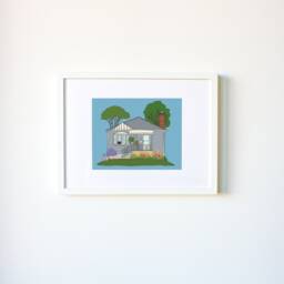 Custom House Art Print, Portrait, Mother's Day Gift, Father's First Home, House Warming Gift - thumbnail 2