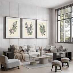 Olive Tree Botanical Print Set Of 3, Eucalyptus Wall Art, Botanical Prints, Bedroom Art, Flower Art 3 Prints, Home Decor, Greenery - thumbnail 2