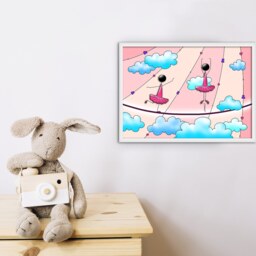 Printed Poster Dancers in Tutu Wall Decoration For Girls' Bedroom A3 A4 - thumbnail 2