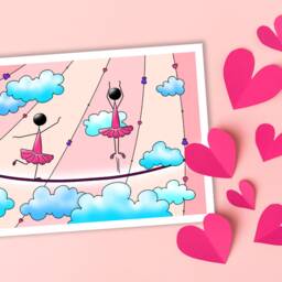 Printed Poster Dancers in Tutu Wall Decoration For Girls' Bedroom A3 A4 - thumbnail 3