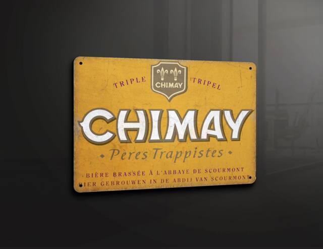 Chimay Triple Pub Beer Bar - Metal Sign Plaque Wall Art Decor Signage