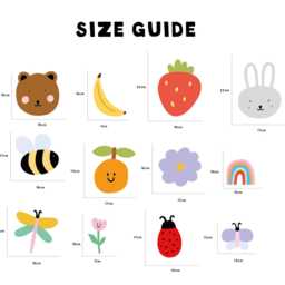 Large Colourful Fabric Wall Stickers For Girls Nursery - Peel & Stick Removable Decals - thumbnail 3