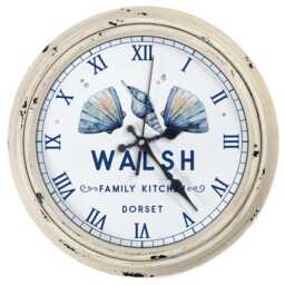 Personalised Shell Wall Clock Custom Name Seashells Seaside Beach Summer House Home Coastal Decor Holiday Beachouse Gift Krc109 - thumbnail 4