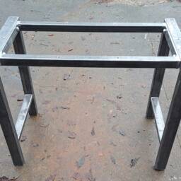 H Design Metal Table Frame Retro Industrial Steel Desk Bar Breakfast Island With Double Bolted Support - thumbnail 2