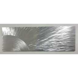 Modern, Abstract, Contemporary Metal Wall Art, Sculpture, 3D Effect, By R Toomer Art. Titled Sunshine. Silver - thumbnail 3