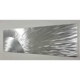 Modern, Abstract, Contemporary Metal Wall Art, Sculpture, 3D Effect, By R Toomer Art. Titled Sunshine. Silver - thumbnail 1