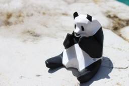 Panda Gardening Stake Topper - Cute Garden Tool Art - thumbnail 1