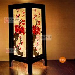 Asian Oriental Sakura Tree Branch Japanese Lamp Zen Bedside Floor Table Paper Light Shades Bedroom Home Decor Hotel - thumbnail 3