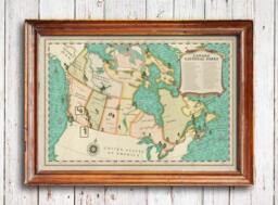 Vintage Canada National Parks Map Print, Explorer Wall Art - thumbnail 1