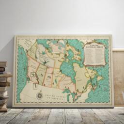 Vintage Canada National Parks Map Print, Explorer Wall Art - thumbnail 3