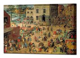 Children's Games, Canvas Print, Kinderspiele, Pieter Bruegel, Renaissance Wall Art Print Home Decor, Ready To Hang - thumbnail 1