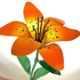 Metal Tiger Lily Steel Anniversary Bouquet, Handmade - thumbnail 2