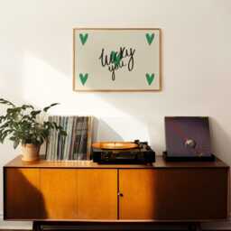 Bedroom Wall Art, Lucky You Poster, Cute Landscape Love Hearts Print, Prints, Playing Cards Horizontal Print - thumbnail 2