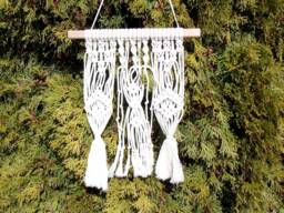 Boho Macrame Wall Hanging Natural White Cotton Modern Tapestry Home Decor Organic Woven Art Hall Decoration