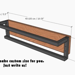 Rustic Wall Mount Shoe Rack Wood & Metal Entryway Organizer - thumbnail 3