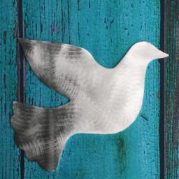 Dove, Wall Hanging Or Yard Stake, Handcrafted, Breast Cancer, Metal, Christian Gifts, Christmas, Dove Of Peace, Hope, Renewal, Healing, Love - thumbnail 4