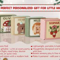 Personalized Gift For Baby Boy& Girl, Bear Adventure Busy Book, Handmade Felt Quiet Customized Soft Montessori-Inspired Toy Travel - thumbnail 2