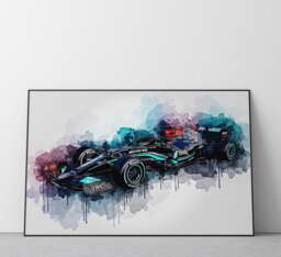 Mercedes- #44 - Formula One Car Wall Art Print A4 A3 UK Ref #170 - thumbnail 1