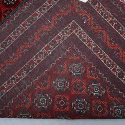 Red 10 Ft Runner Rug - Turkmen Tribal Bukhara Rug Afghan Handmade Wool Long Hallway Carpet Kitchen - thumbnail 4