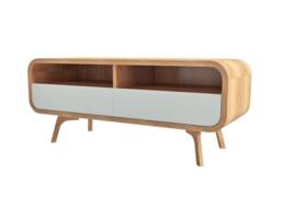 Small Tv Stand, Vinyl Record Storage in Solid Oak With Soft Closing Doors, Record Storage, Sideboard, Console Bookshelves, Cabinet